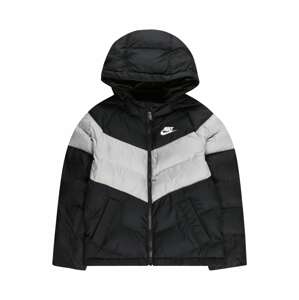Nike Sportswear Téli dzseki  világosszürke / fekete / fehér