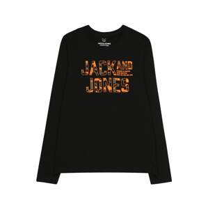Jack & Jones Junior Póló 'PEACE WALKER'  sötétzöld / narancs / fekete