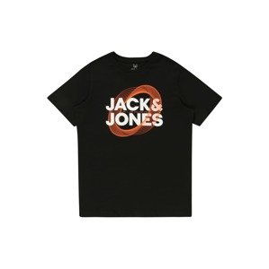 Jack & Jones Junior Póló 'LUCA'  narancs / fekete / fehér