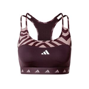 ADIDAS PERFORMANCE Sportmelltartók 'Hyperglam Techfit Medium-Support Zebra'  rózsa / burgundi vörös