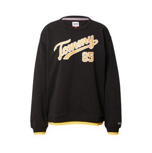 Tommy Jeans Tréning póló  sáfrány / fekete / fehér