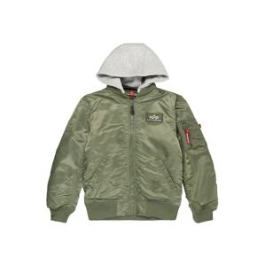 ALPHA INDUSTRIES Átmeneti dzseki  szürke / pasztellzöld / piros