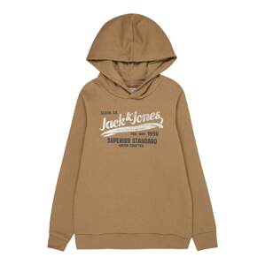 Jack & Jones Junior Tréning póló  világosbarna / bazaltszürke / piszkosfehér