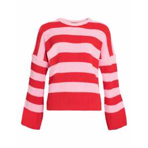 SASSYCLASSY Oversize pulóver  rózsaszín / piros