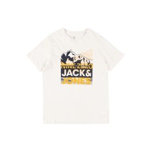 Jack & Jones Junior Póló 'BOOSTER'  szürke / narancs / fekete / fehér