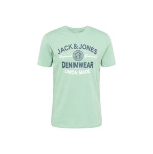 JACK & JONES Póló  tengerészkék / menta / fehér