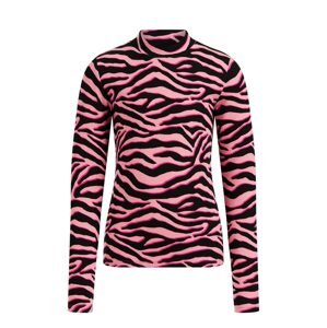 WE Fashion Póló  rózsaszín / fekete