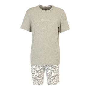 Calvin Klein Underwear Rövid pizsama  szürke melír / fekete / fehér