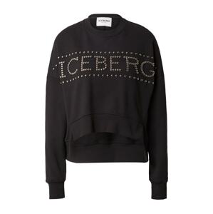 ICEBERG Tréning póló 'FELPA'  fekete / ezüst