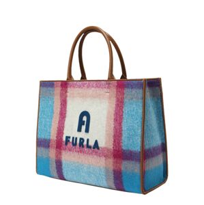 FURLA Shopper táska 'OPPORTUNITY'  krém / tengerészkék / türkiz / rózsaszín