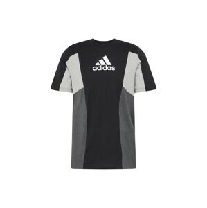 ADIDAS SPORTSWEAR Funkcionális felső  sötétszürke / szürke melír / fekete / fehér