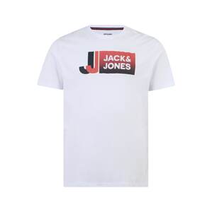 Jack & Jones Plus Póló 'LOGAN'  piros / fekete / fehér