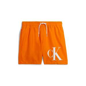 Calvin Klein Swimwear Rövid fürdőnadrágok  világos narancs / fehér