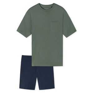SCHIESSER Rövid pizsama  tengerészkék / khaki / fehér