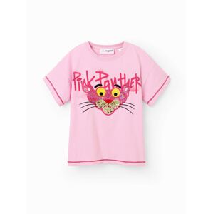 Desigual Póló 'Pink Panther'  sárga / rózsaszín / rózsaszín / fekete