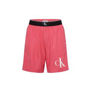 Calvin Klein Swimwear Rövid fürdőnadrágok  rózsaszín / fekete / fehér