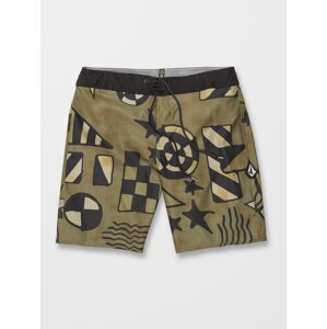 Volcom Rövid fürdőnadrágok 'Geo Stoney'  bézs / khaki / fekete