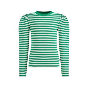 WE Fashion Póló  zöld / piszkosfehér