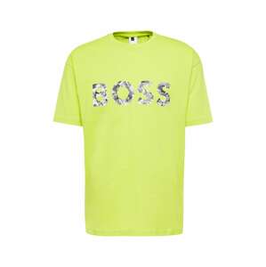 BOSS Green Póló 'Lotus'  világoszöld / fekete / fehér