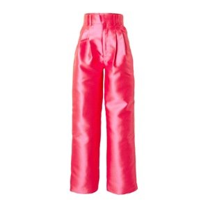 Warehouse Élére vasalt nadrágok 'Satin Twill High Waisted Wide Leg Trouse'  rózsaszín