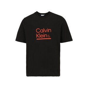 Calvin Klein Big & Tall Póló  sötét narancssárga / fekete