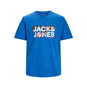 JACK & JONES Póló 'DUST'  királykék / szürke / rózsaszín / fekete