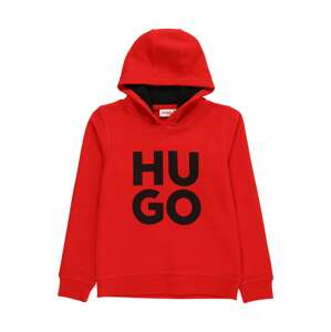 HUGO Tréning póló  rikító piros / fekete