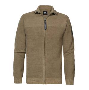 Petrol Industries Kardigán 'Maywood'  khaki / fekete / fehér