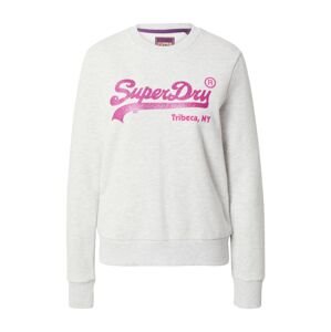 Superdry Tréning póló  szürke melír / rózsaszín