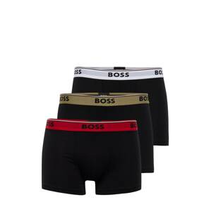 BOSS Black Boxeralsók 'Power'  khaki / piros / fekete / piszkosfehér