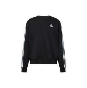 ADIDAS SPORTSWEAR Sport szabadidős felsők 'Essentials Fleece 3-Stripes Boxy'  fekete / fehér