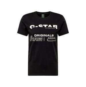 G-Star RAW Póló 'Originals r t'  fekete / fehér