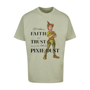 MT Upscale Póló 'Disney 100 Peter Pan Faith and Trust'  testszínű / olíva / pasztellzöld / fekete