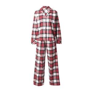 ESPRIT Pizsama  szürke melír / piros / fekete / fehér