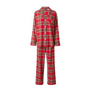 Lauren Ralph Lauren Pizsama  zöld / piros / fekete / fehér