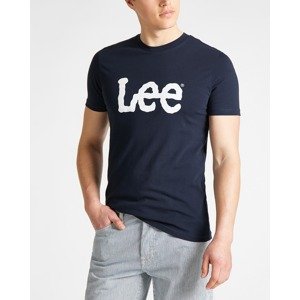 Lee Wobbly Logo Póló Kék