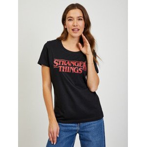 ZOOT.Fan Netflix Stranger Things Logo Póló Fekete