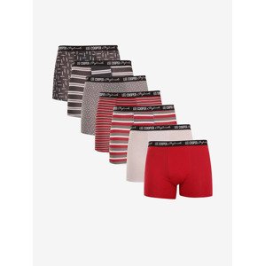 Lee Cooper 7 db-os Boxeralsó szett Piros