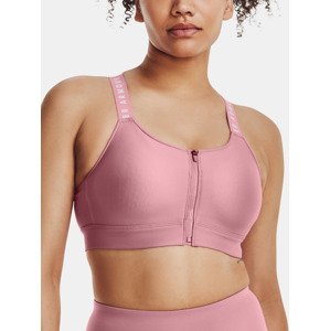 Under Armour UA Infinity High Bra Zip Melltartó Rózsaszín