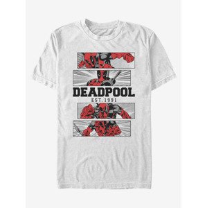ZOOT.Fan Marvel Deadpool 4 Panel 2 Tone Póló Fehér